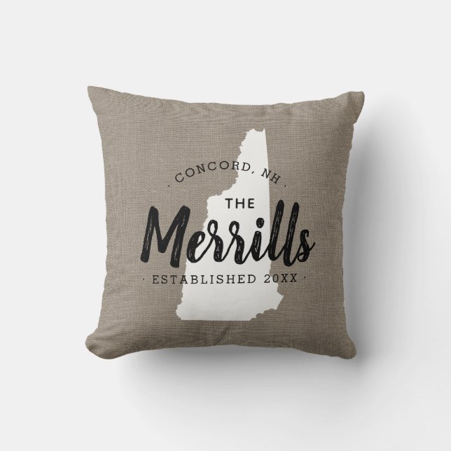 Cojín decorativo estatal Monograma de la familia N (Anverso)