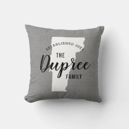 Cojín decorativo estatal Monograma de la familia V