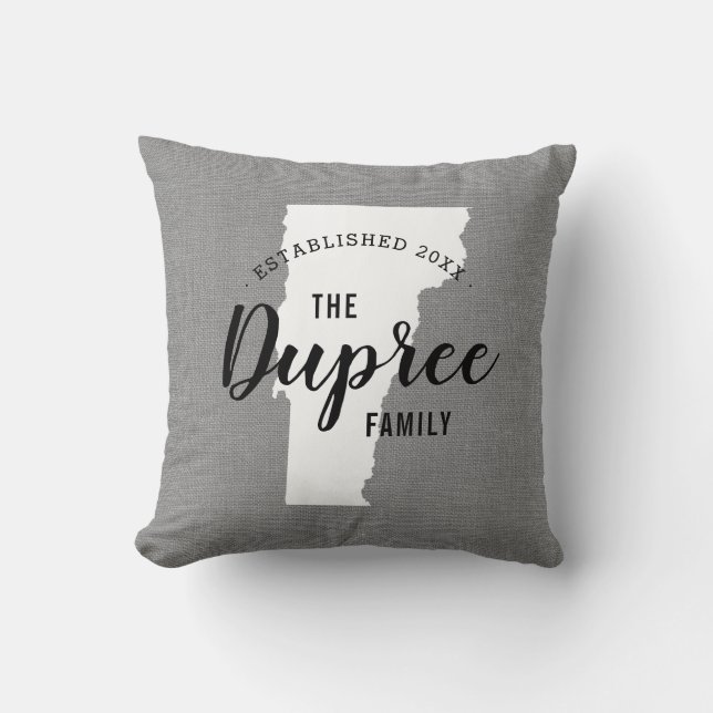 Cojín decorativo estatal Monograma de la familia V (Anverso)