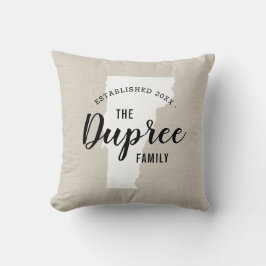 Cojín decorativo estatal Monograma de la familia V