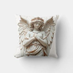 Cojín Decorativo Estatua clásica de ángel en Pastel