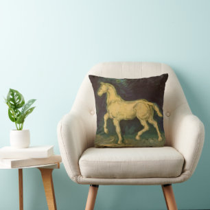 Cojín Decorativo Estatuilla de yeso de un caballo de Vincent van Go