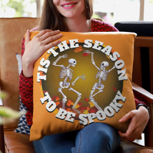 Cojín Decorativo Este es el Skeletons feliz de la temporada