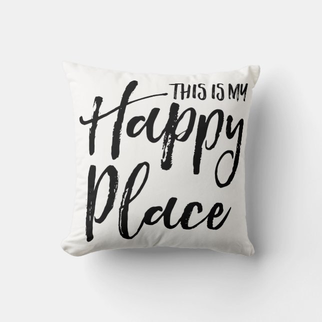 Cojín Decorativo Éste es mi lugar feliz (Anverso)