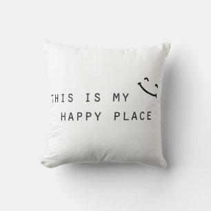 Cojín Decorativo este es mi lugar feliz diseño moderno simple