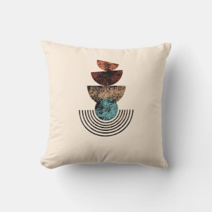 Cojín Decorativo Estética Boho Minimalista Abstracta Beige Pastel