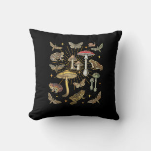 Cojín Decorativo Estética Cottagecore Hongo Rana Mariposa Gobl