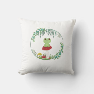 Cojín Decorativo Estética Cottagecore Kawaii Rana Goblincore Lindo