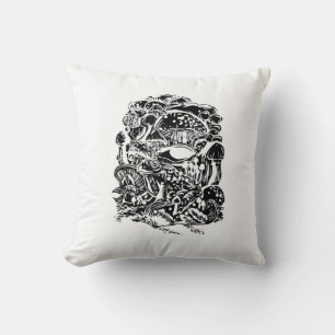 Cojín Decorativo Estética Cottagecore Rana Hongo Goblincore Arte