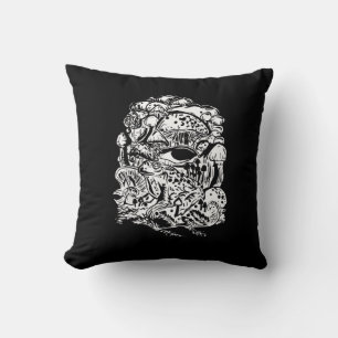 Cojín Decorativo Estética Cottagecore Rana Hongos Goblincore Cre