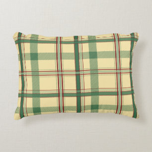 Cojín Decorativo Estética de Cuadro Rojo Verde Salvia Vintage