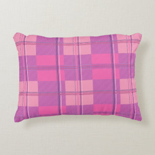 Cojín Decorativo Estética de Cuadros Rosa Magenta Vibrante