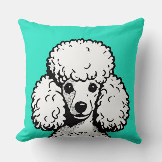 Cojín Decorativo Estética de pintura de caniche de arte pop y Moda 