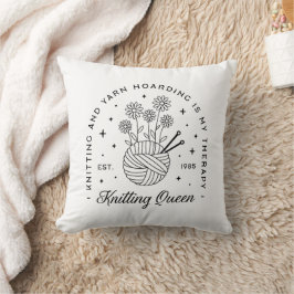 Cojín Decorativo Estética del cottagecore de pelota de hilado flora