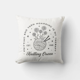 Cojín Decorativo Estética del cottagecore de pelota de hilado flora