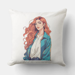 Cojín Decorativo Estética Fiery Redhead