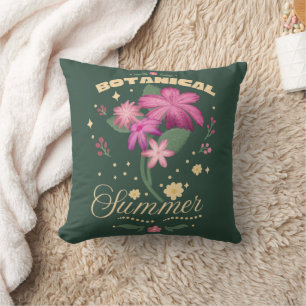 Cojín Decorativo Estética floral de verano botánico Cottagecore