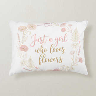 Cojín Decorativo Estética Solo una chica que ama las flores