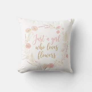 Cojín Decorativo Estética Solo una chica que ama las flores