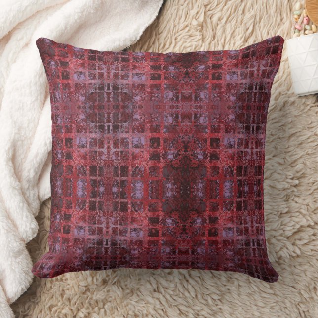 Cojín Decorativo Estilismo moderno de rayas rojas (Manta)