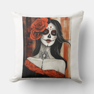 Cojín Decorativo Estilizada La Catrina