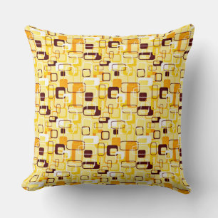 Cojín Decorativo Estilo abstracto amarillo y negro moderno