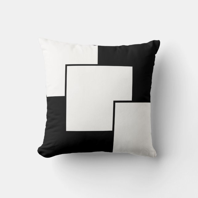 Cojín Decorativo Estilo Blanco Y Negro (Anverso)