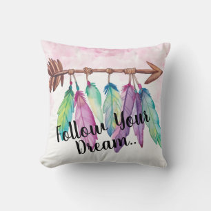 Cojín Decorativo Estilo bohemio con cita