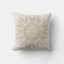 Estilo boho orgánico ráfaga de sol mandala dorado