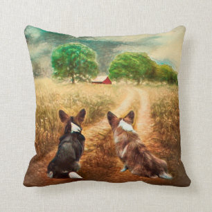 Cojín Decorativo Estilo corgis renoir
