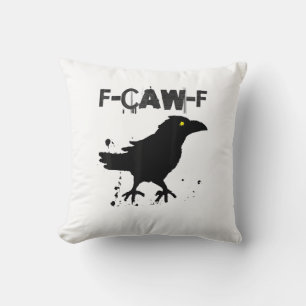 Cojín Decorativo Estilo creativo humor cafetería grunge Caw Cuervo