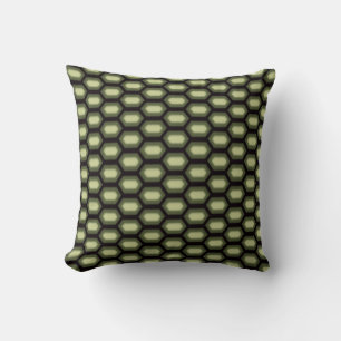Cojín Decorativo Estilo de caparazón de tortuga en verde y negro