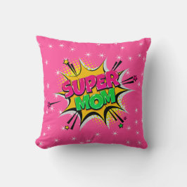 Cojín Decorativo Estilo de comedia Pop Art Retro Stars Pink Super M