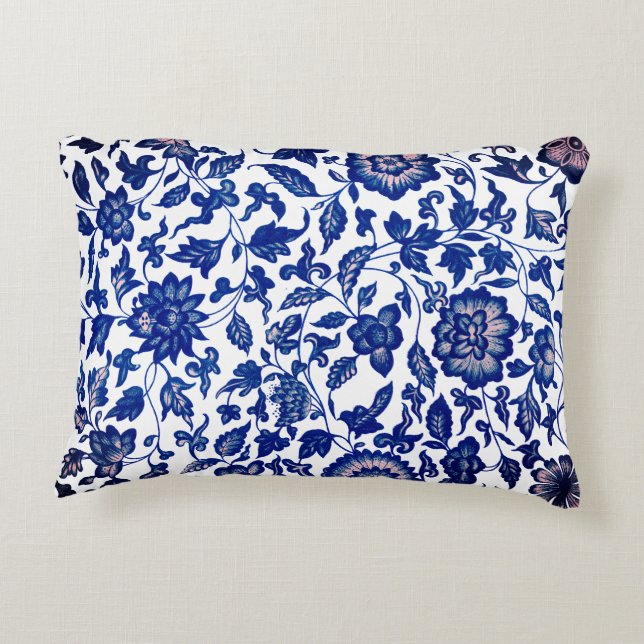 Cojín Decorativo Estilo de cosecha floral (Reverso)