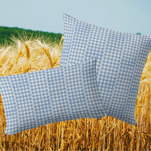 Cojín Decorativo Estilo de cuadros gingham azul blanco vintage retr