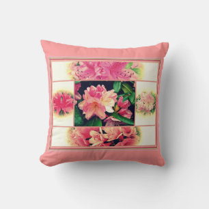 Cojín Decorativo Estilo de las Azaleas de los años 50