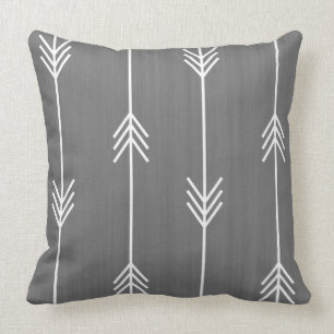 Cojín Decorativo Estilo de lino gris de las flechas elegantes de la