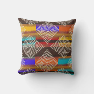 Cojín Decorativo Estilo de tela de barro africano   Boho Earth