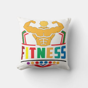 Cojín Decorativo Estilo de vida de fitness: Entrena duro, mantén fu