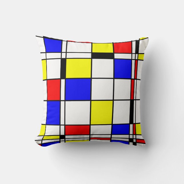 Cojín Decorativo Estilo del arte de Mondrian (Anverso)