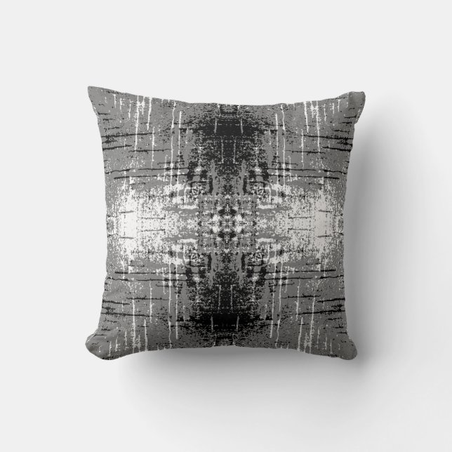 Cojín Decorativo Estilo del Grunge, extracto gris (Anverso)
