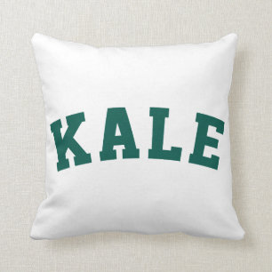 Cojín Decorativo Estilo divertido del vegano de la col rizada