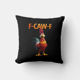 Cojín Decorativo Estilo gótico vintage divertido F Caw F Pollo
