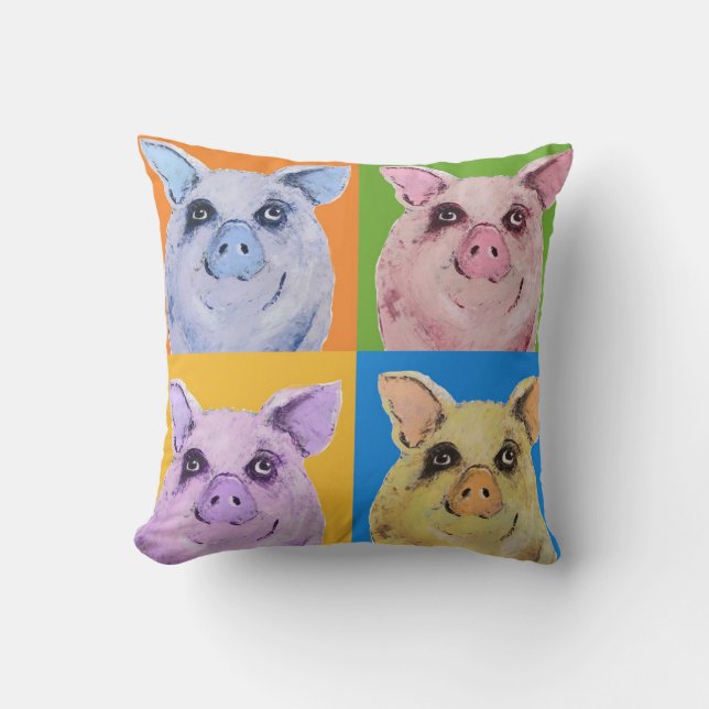 Cojín Decorativo Estilo guarro del arte pop (Anverso)