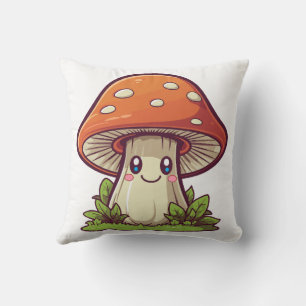 Cojín Decorativo Estilo kawaii lindo, recolección de setas