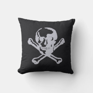 Cojín Decorativo Estilo Letterpress Jolly Roger Soft-black