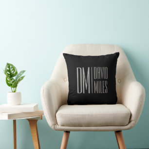Cojín Decorativo Estilo minimalista y moderno Logotipo de iniciales