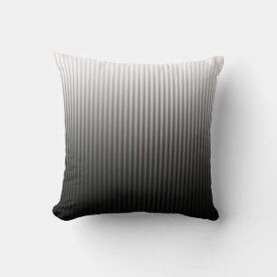 Cojín Decorativo Estilo Moderno Patrón de Raya Negro Plata