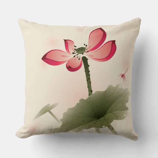 Cojín Decorativo Estilo oriental Lotus (Anverso)