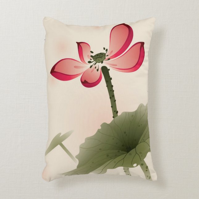 Cojín Decorativo Estilo oriental Lotus (Frente (Vertical))